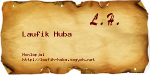 Laufik Huba névjegykártya